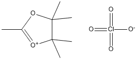 Molecular Structure of 1724-66-9 (1,3-Dioxol-1-ium, 4,5-dihydro-2,4,4,5,5-pentamethyl-, perchlorate)